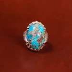 انگشتر فیروزه شجری مردانه کد 18495