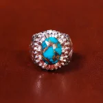 انگشتر فیروزه شجری مردانه کد 18512