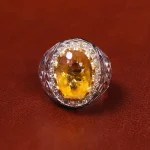 انگشتر سیترین مردانه کد 18571