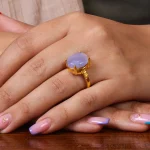 انگشتر عقیق سوسنی زنانه کد 18646