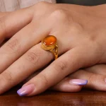 انگشتر عقیق زنانه کد 18651