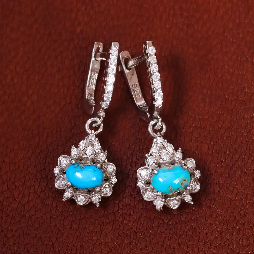 گوشواره فیروزه زنانه کد 18073