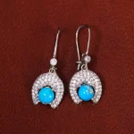 گوشواره فیروزه زنانه کد 18075