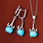 نیم ست فیروزه زنانه کد 18118