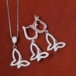 نیم ست نقره زنانه کد 18119