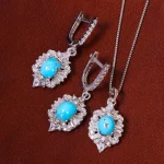 نیم ست فیروزه زنانه کد 18122