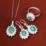 نیم ست فیروزه زنانه کد 18130