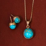 نیم ست فیروزه زنانه کد 18284