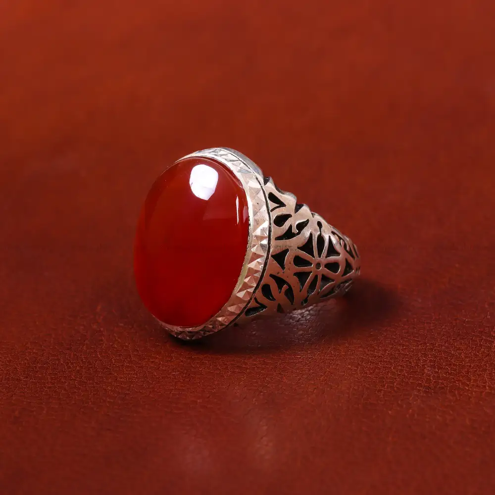 انگشتر عقیق یمن مردانه کد 18031