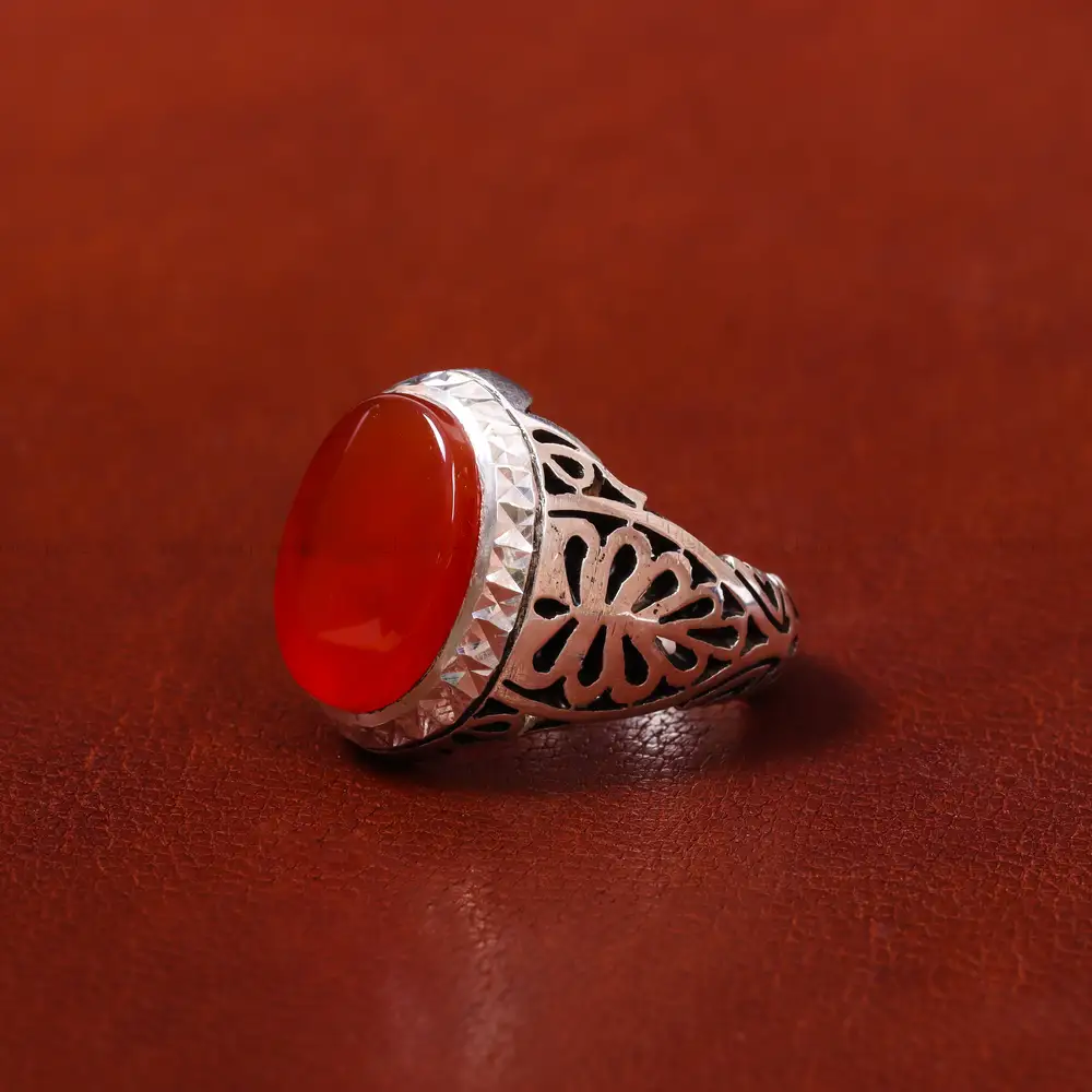 انگشتر عقیق یمن مردانه کد 18046