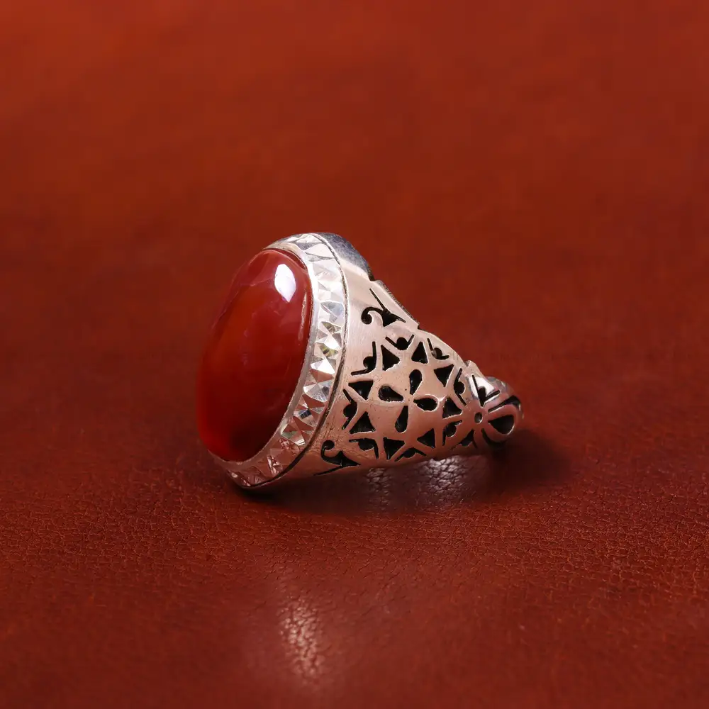 انگشتر عقیق یمن مردانه کد 18050