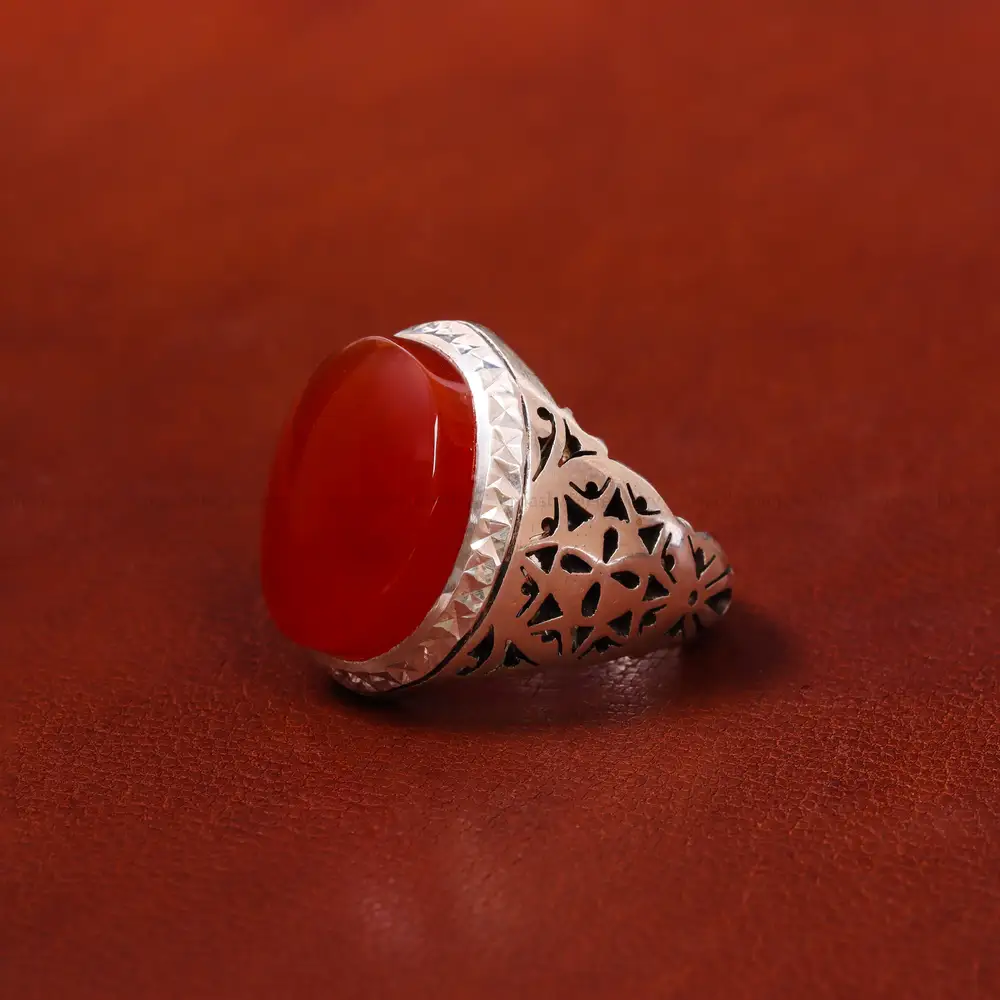 انگشتر عقیق یمن مردانه کد 18051