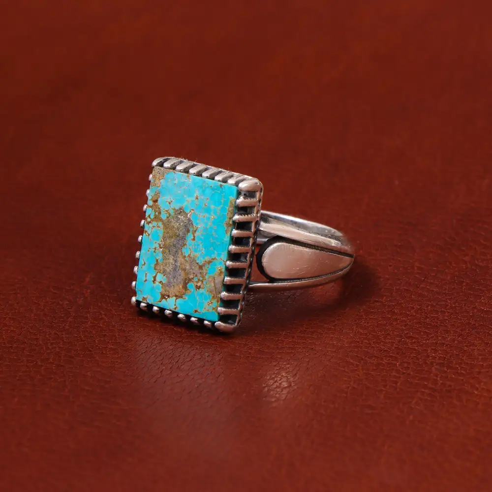 انگشتر فیروزه شجری مردانه کد 18446