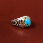 انگشتر فیروزه شجری مردانه کد 18587