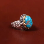 انگشتر فیروزه شجری مردانه کد 18591