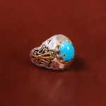 انگشتر فیروزه شجری مردانه کد 18603