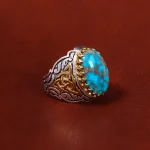 انگشتر فیروزه شجری مردانه کد 18607