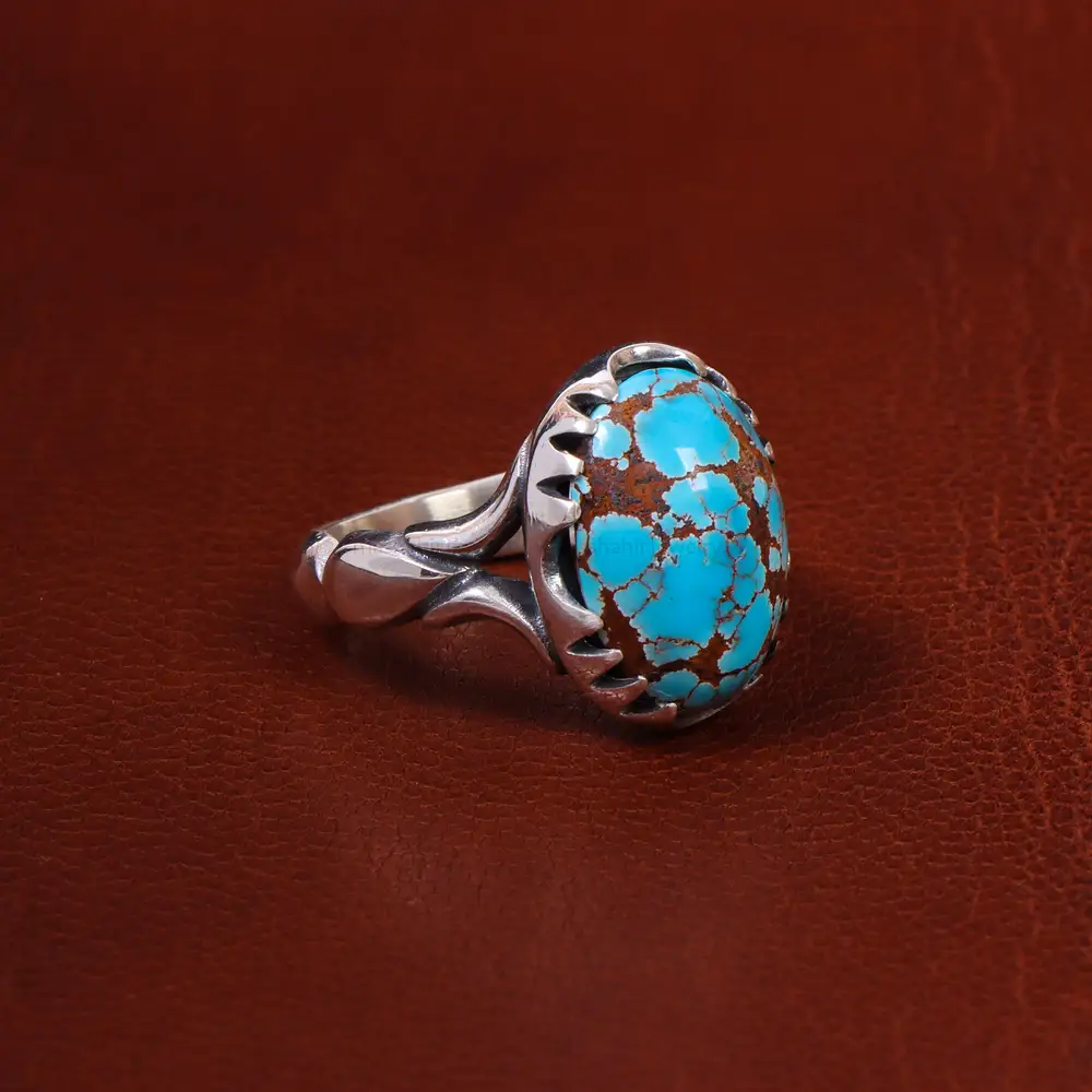 انگشتر فیروزه شجری مردانه کد 18624