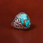 انگشتر فیروزه شجری مردانه کد 18678