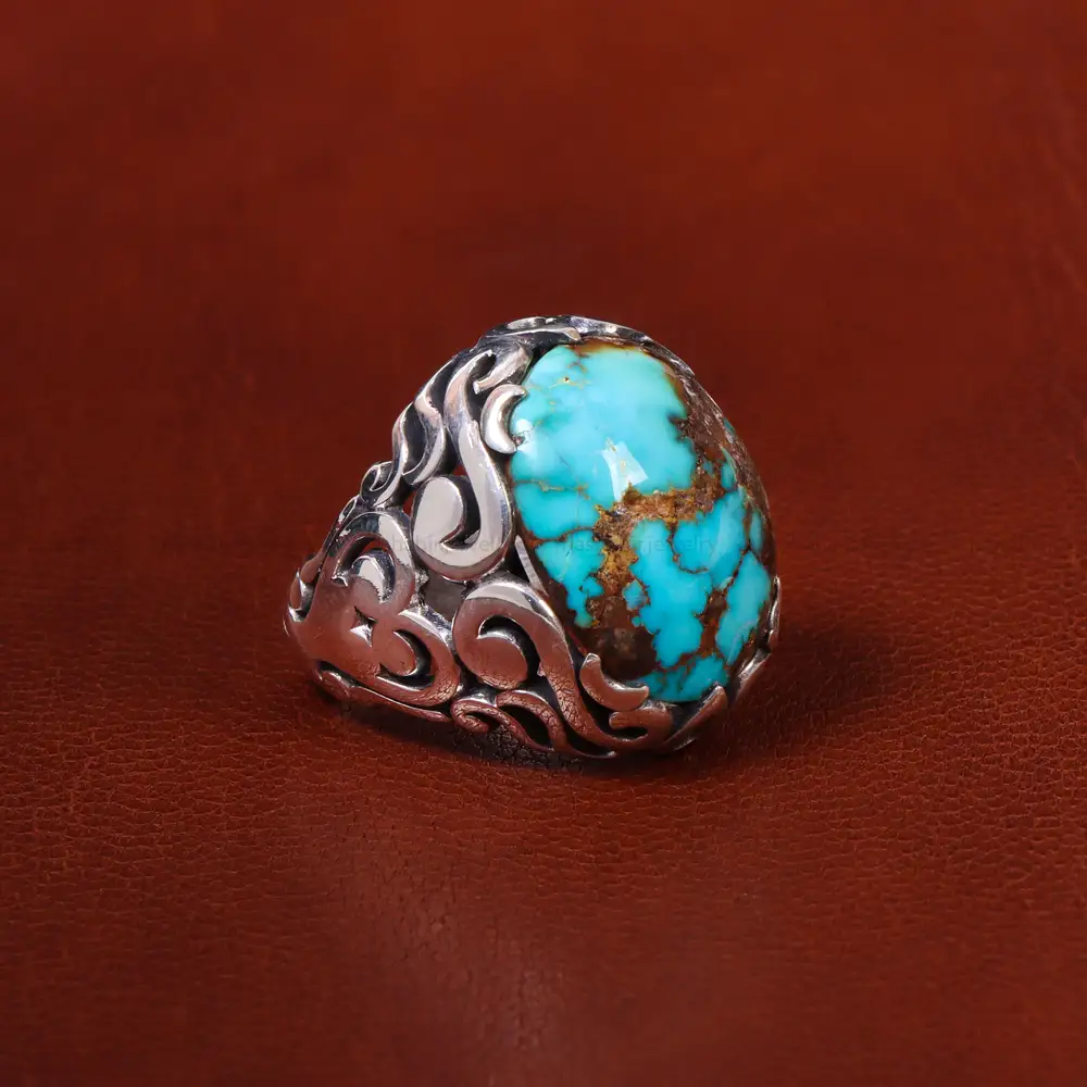 انگشتر فیروزه شجری مردانه کد 18678