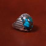 انگشتر فیروزه شجری مردانه کد 18683