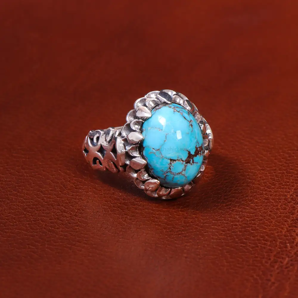 انگشتر فیروزه شجری مردانه کد 18692