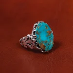 انگشتر فیروزه شجری مردانه کد 18697