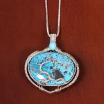 گردنبند فیروزه زنانه کد 18702