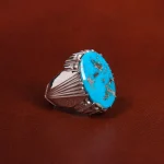 انگشتر فیروزه شجری مردانه کد 18706