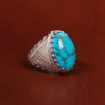 انگشتر فیروزه شجری مردانه کد 18709