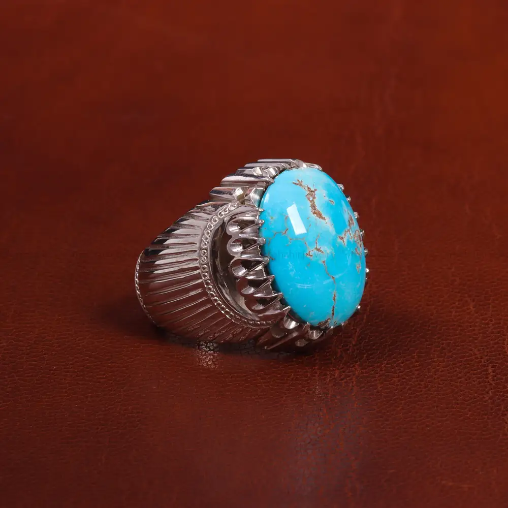 انگشتر فیروزه شجری مردانه کد 18721