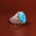 انگشتر فیروزه شجری مردانه کد 18748