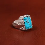 انگشتر فیروزه شجری مردانه کد 18754