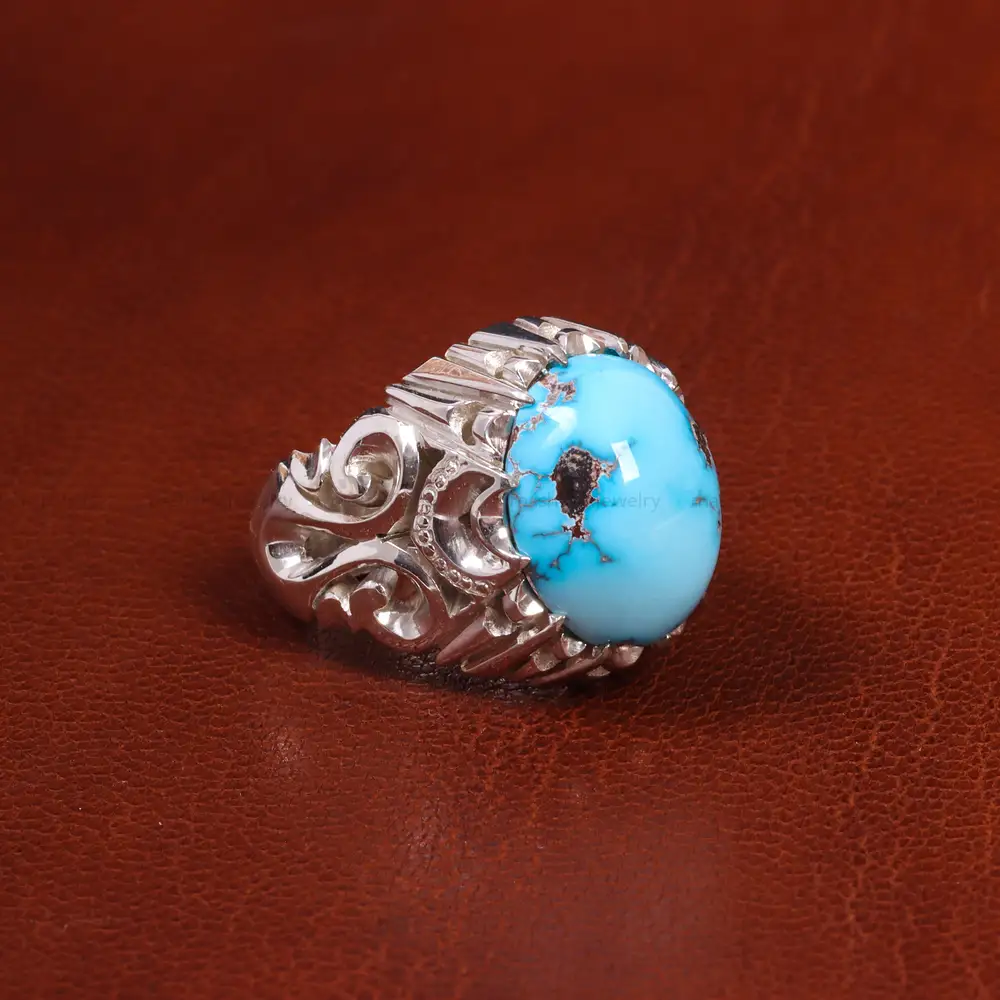 انگشتر فیروزه شجری مردانه کد 18757