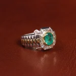 انگشتر زمرد مردانه کد 18769