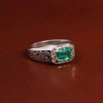 انگشتر زمرد مردانه کد 18777