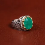 انگشتر زمرد مردانه کد 18785