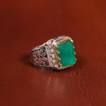 انگشتر زمرد مردانه کد 18788