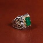 انگشتر زمرد مردانه کد 18789