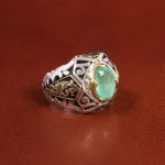 انگشتر زمرد مردانه کد 18801