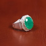 انگشتر زمرد مردانه کد 18810