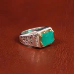 انگشتر زمرد مردانه کد 18814