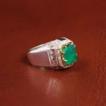 انگشتر زمرد مردانه کد 18818