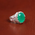 انگشتر زمرد مردانه کد 18819