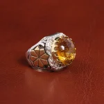 انگشتر سیترین مردانه کد 18824