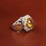 انگشتر سیترین مردانه کد 18825