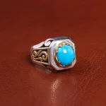 انگشتر فیروزه شجری مردانه کد 18831