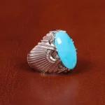 انگشتر فیروزه عجمی مردانه کد 18854