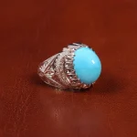 انگشتر فیروزه عجمی مردانه کد 18856