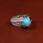انگشتر فیروزه عجمی مردانه کد 18869